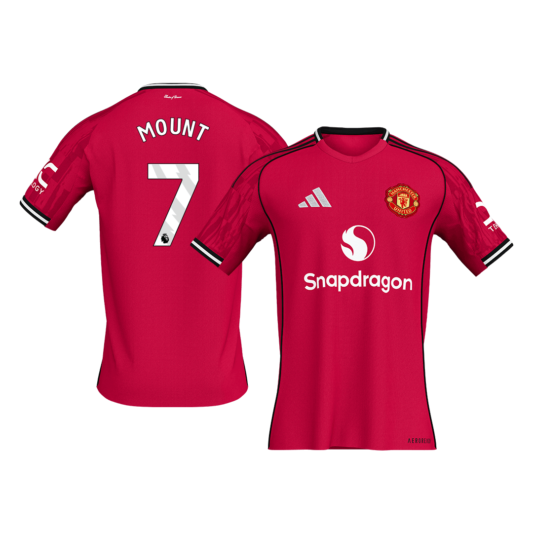 Manchester United Jersey Custom MOUNT #7 Soccer Jersey Home 2025/26 - bestsoccerstore