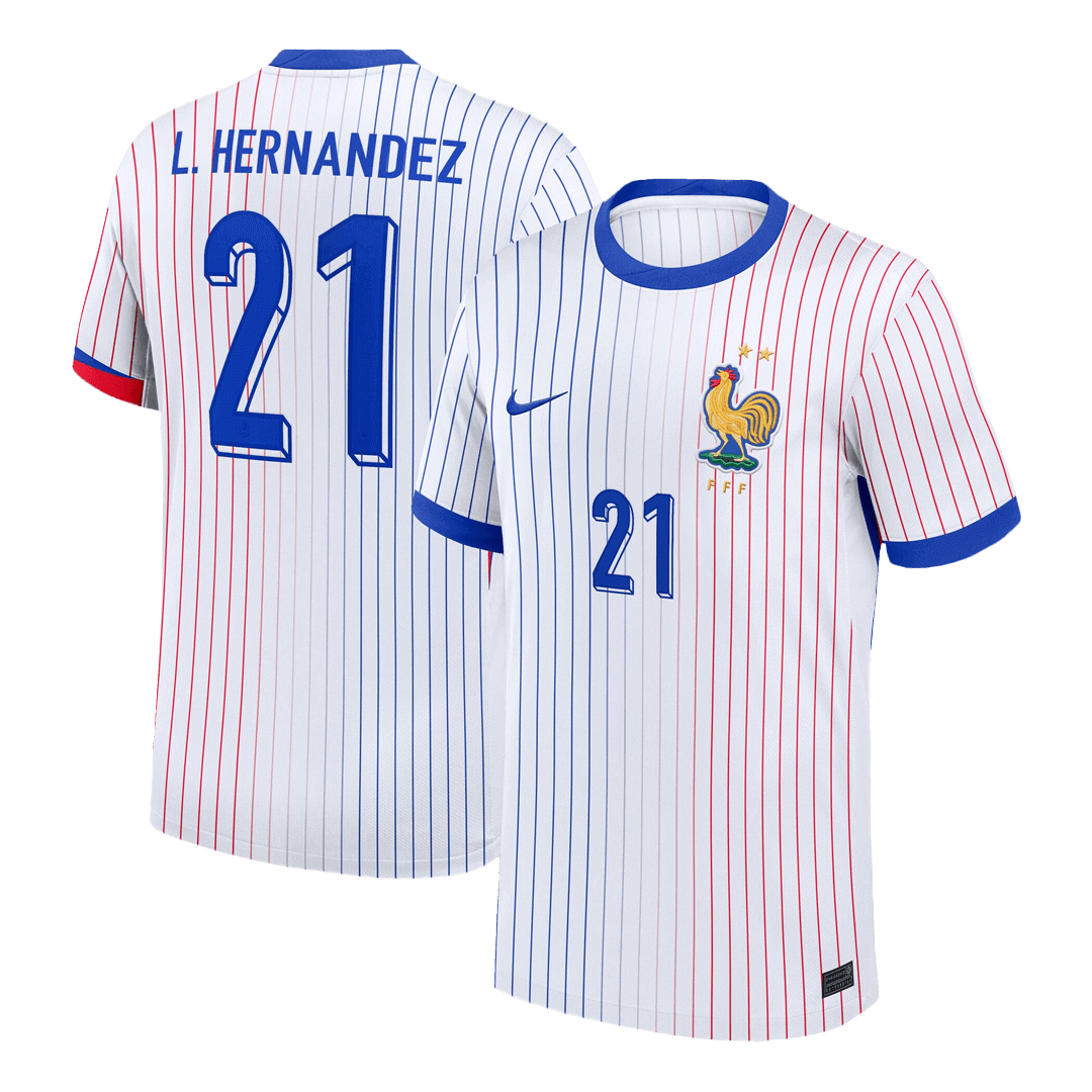 L.HERNANDEZ #21 France Soccer Jersey Away Custom Shirt - bestsoccerstore