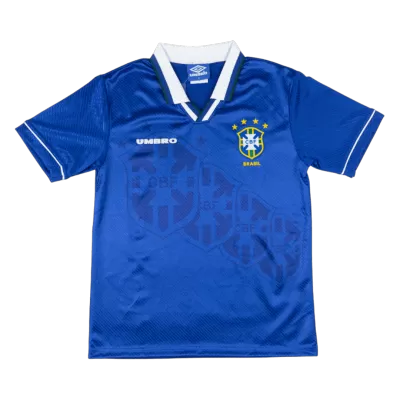 Brazil Retro Jersey Away Long Sleeve Soccer Shirt 94/96 - bestsoccerstore