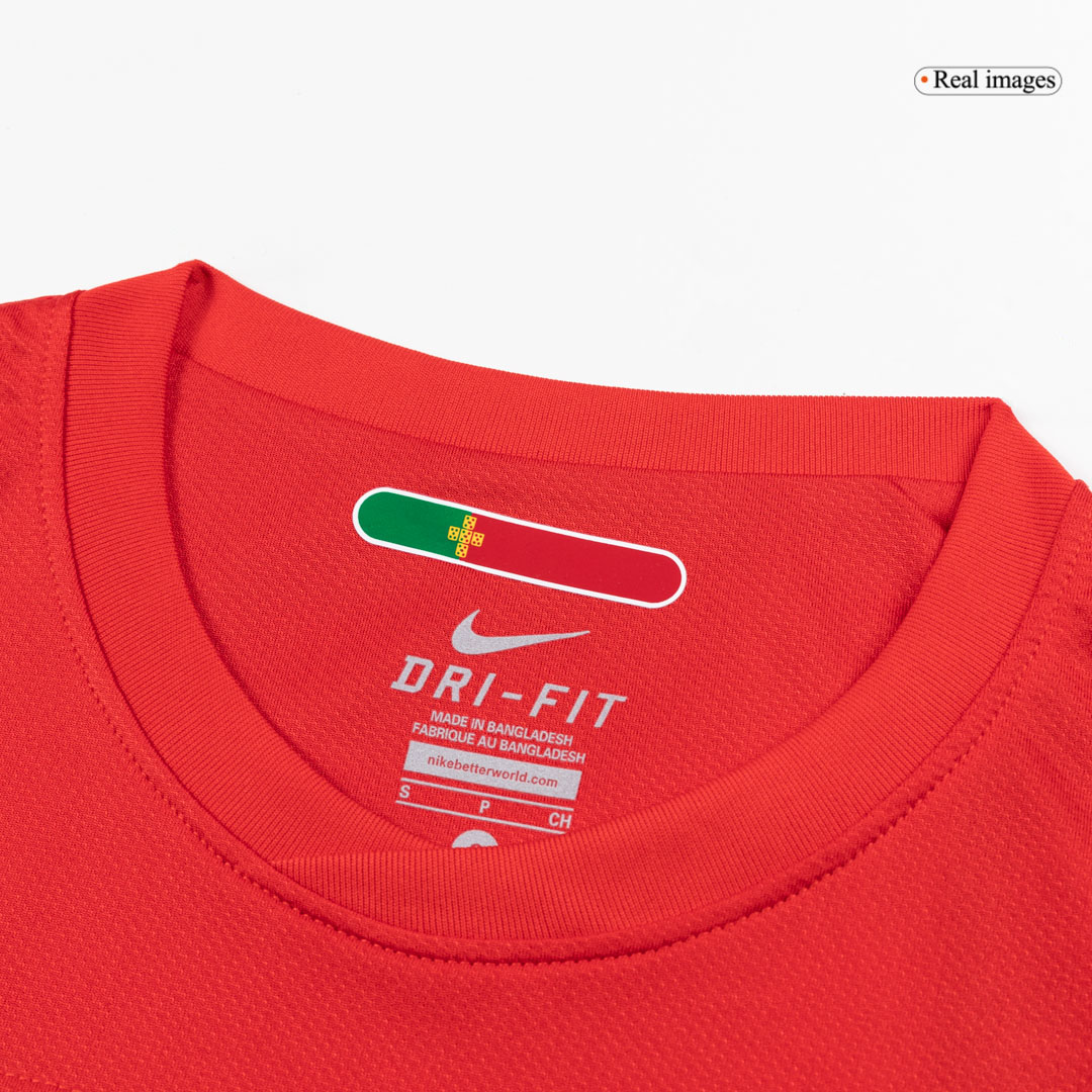 Portugal Retro Jersey Home Long Sleeve Soccer Shirt 2010