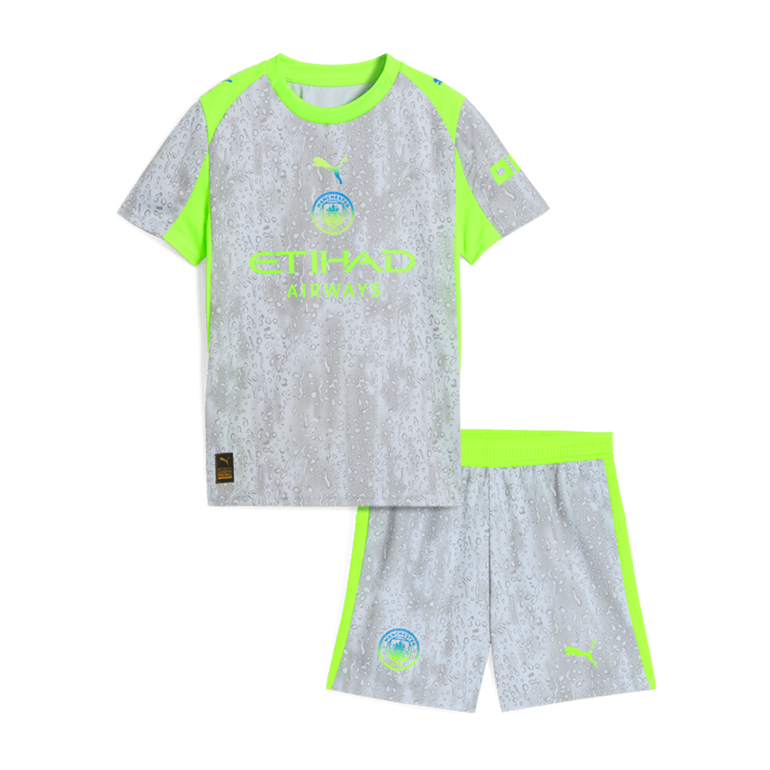 Kids Manchester City Third Away Soccer Kits 2025/26 - bestsoccerstore