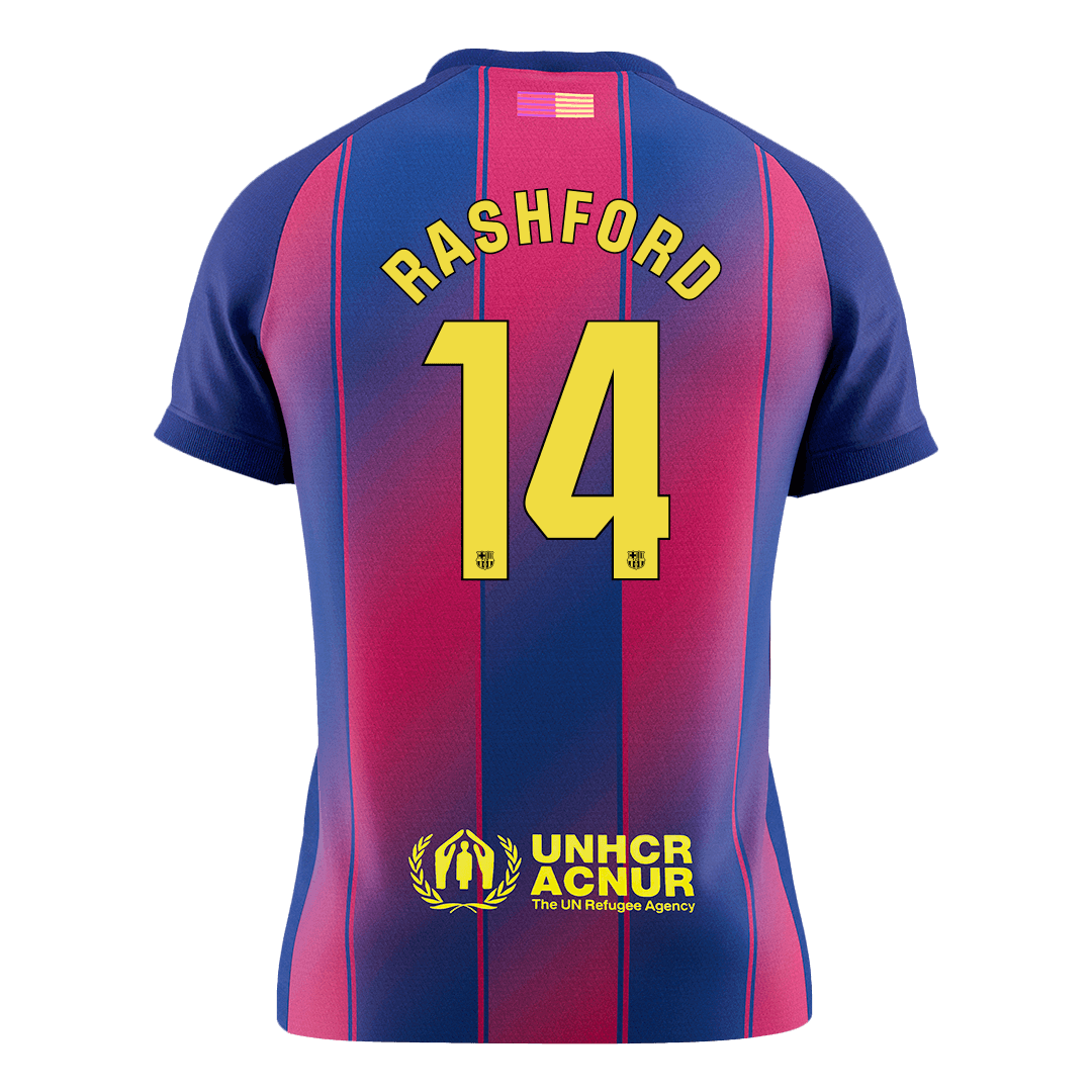 RASHFORD #14 Barcelona Soccer Jersey Home Custom Shirt 2025/26