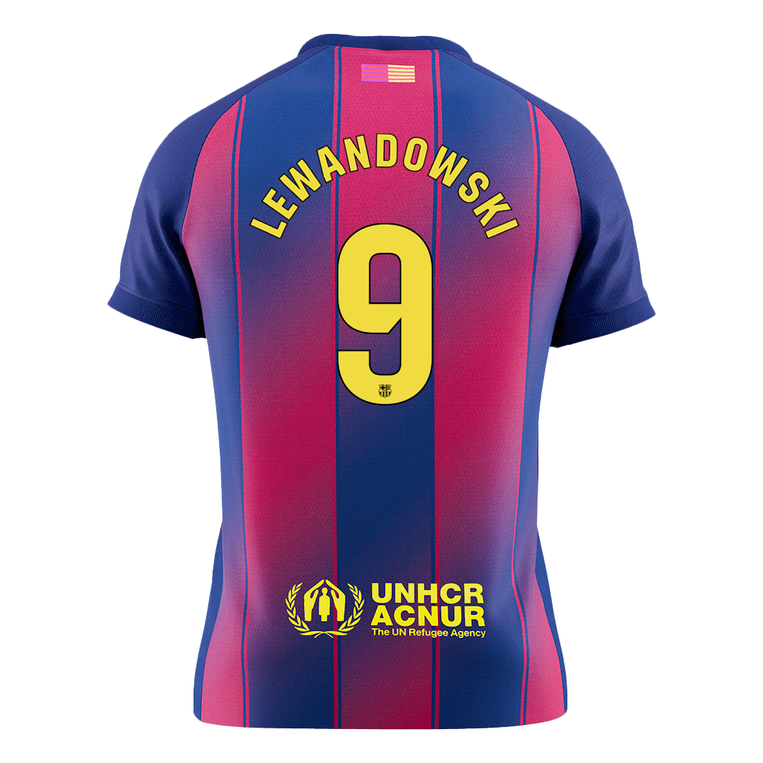 LEWANDOWSKI #9 Barcelona Soccer Jersey Home Custom Shirt 2025/26 - bestsoccerstore