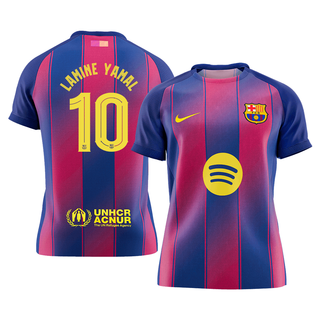 LAMINE YAMAL #10 Barcelona Soccer Jersey Home Custom Shirt 2025/26 - UCL - bestsoccerstore