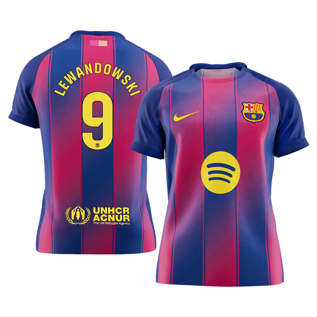 LEWANDOWSKI #9 Barcelona Soccer Jersey Home Custom Shirt 2025/26 - bestsoccerstore