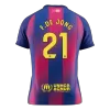 F.DE JONG #21 Barcelona Soccer Jersey Home Custom Shirt 2025/26 - bestsoccerstore