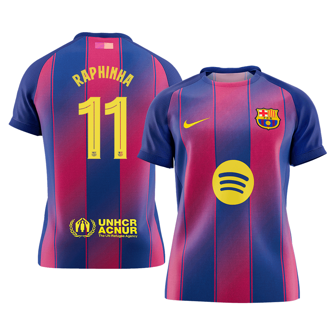 RAPHINHA #11 Barcelona Soccer Jersey Home Custom Shirt 2025/26 - UCL - bestsoccerstore