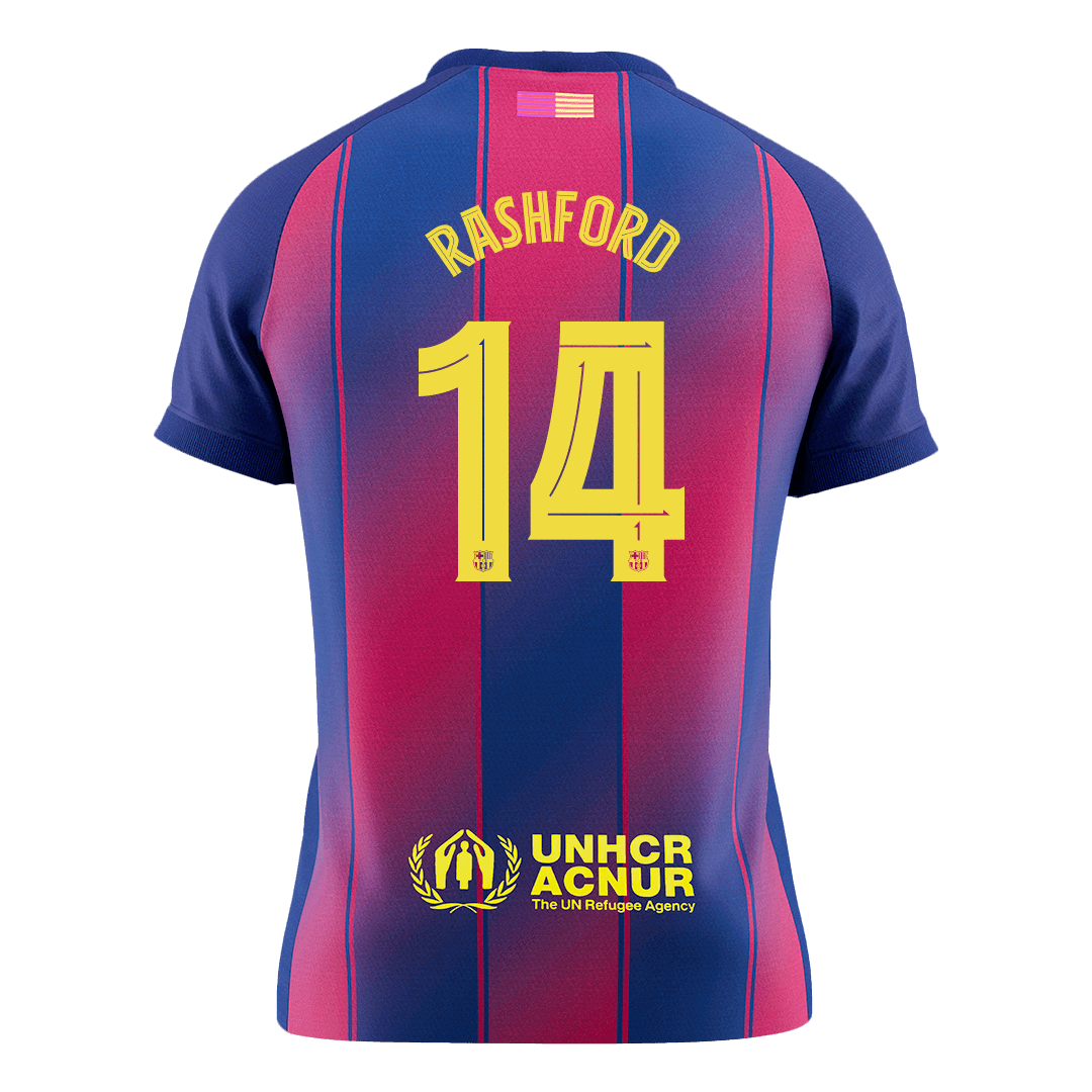 RASHFORD #14 Barcelona Soccer Jersey Home Custom Shirt 2025/26 - UCL - bestsoccerstore