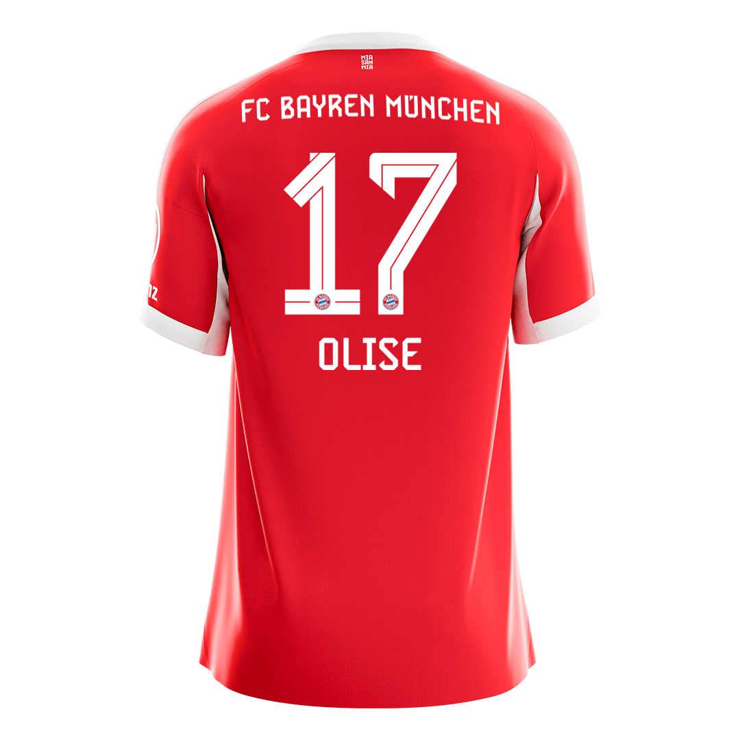 OLISE #17 Bayern Munich Soccer Jersey Home 2025/26 Custom Shirt