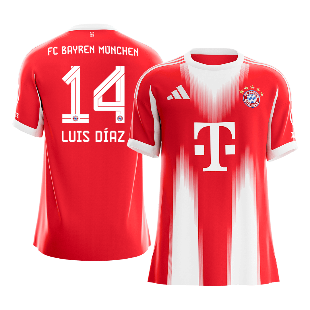 Bayern Munich LUIS DÍAZ #14 Soccer Jersey Home Custom Shirt 2025/26 - bestsoccerstore