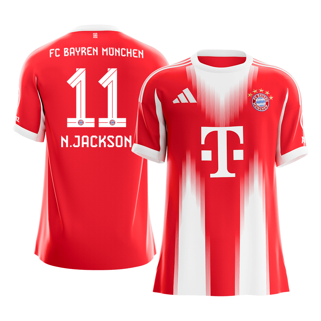 Bayern Munich N.JACKSON #11 Soccer Jersey Home Custom Shirt 2025/26 - bestsoccerstore