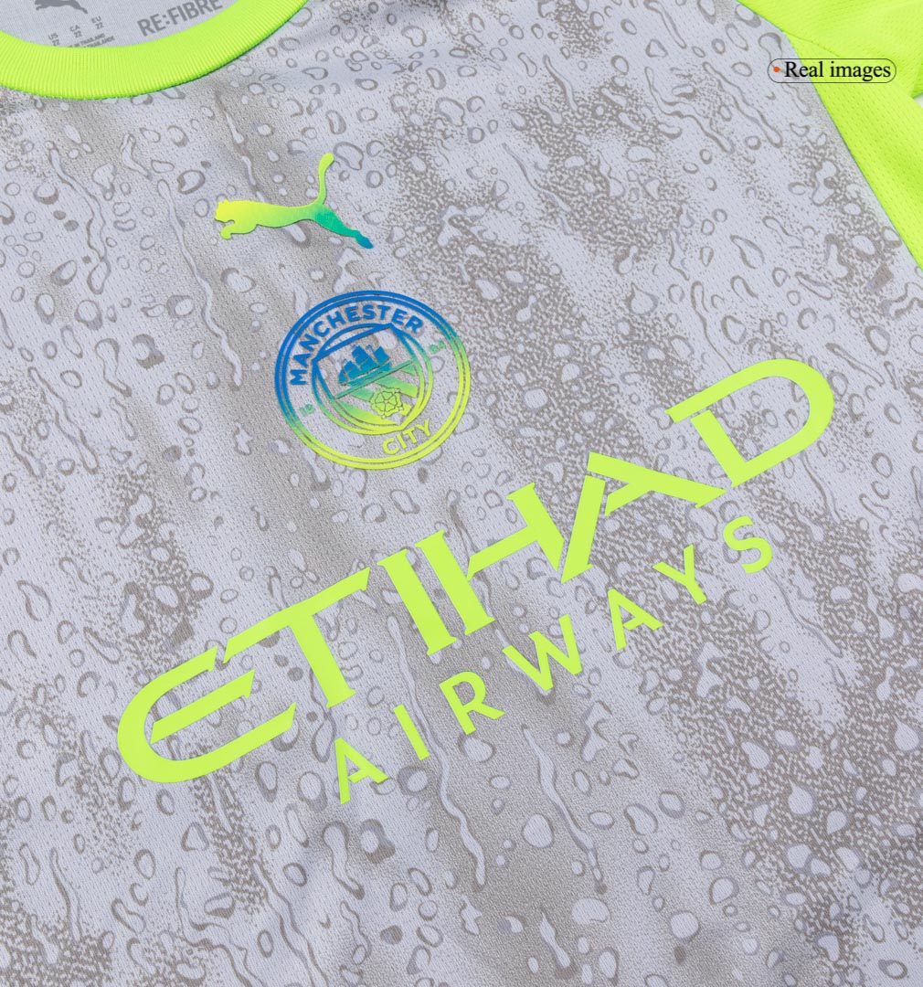 Kids Manchester City Third Away Soccer Kits 2025/26 - bestsoccerstore