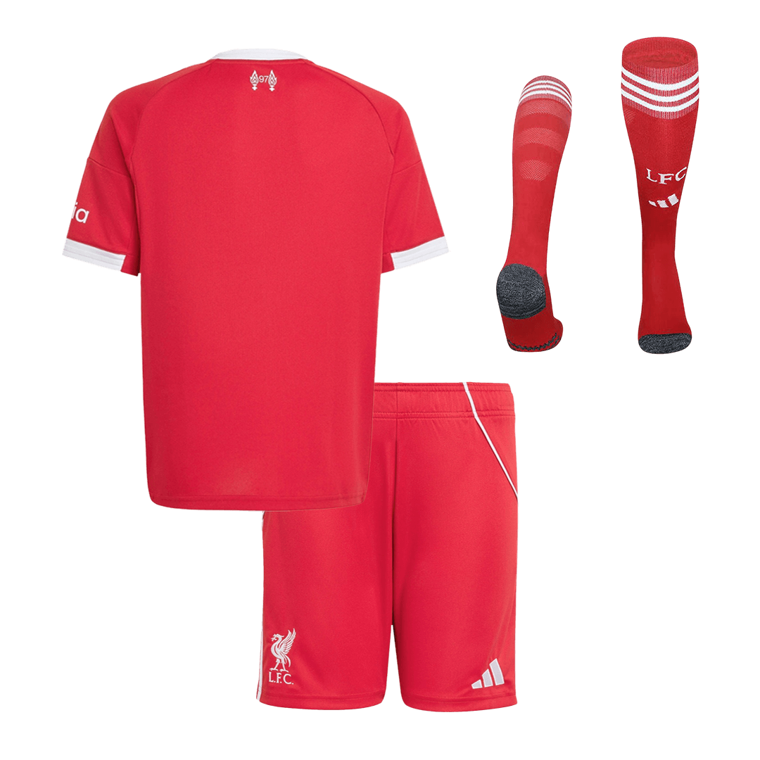 Kids Liverpool Home Custom Full Soccer Kits 2025/26