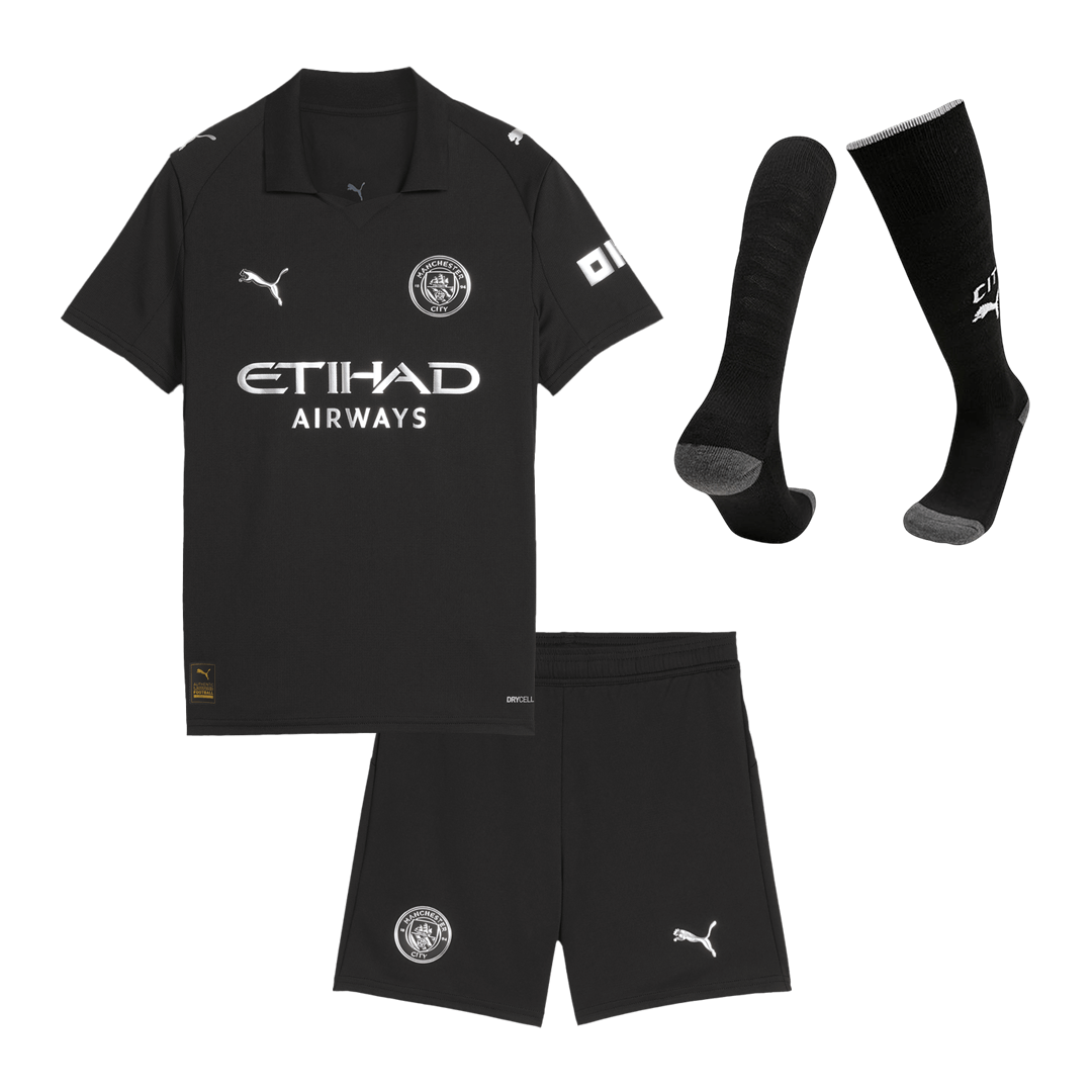Kids Manchester City Custom Away Full Soccer Kits
2025/26 - bestsoccerstore