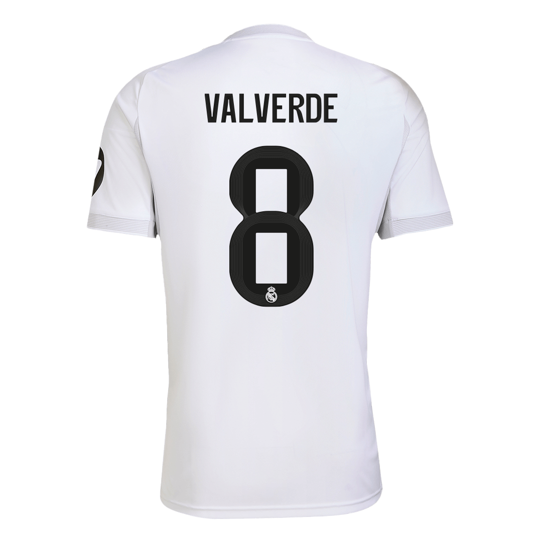 VALVERDE #8 Real Madrid Soccer Jersey Home Custom Shirt 2025/26