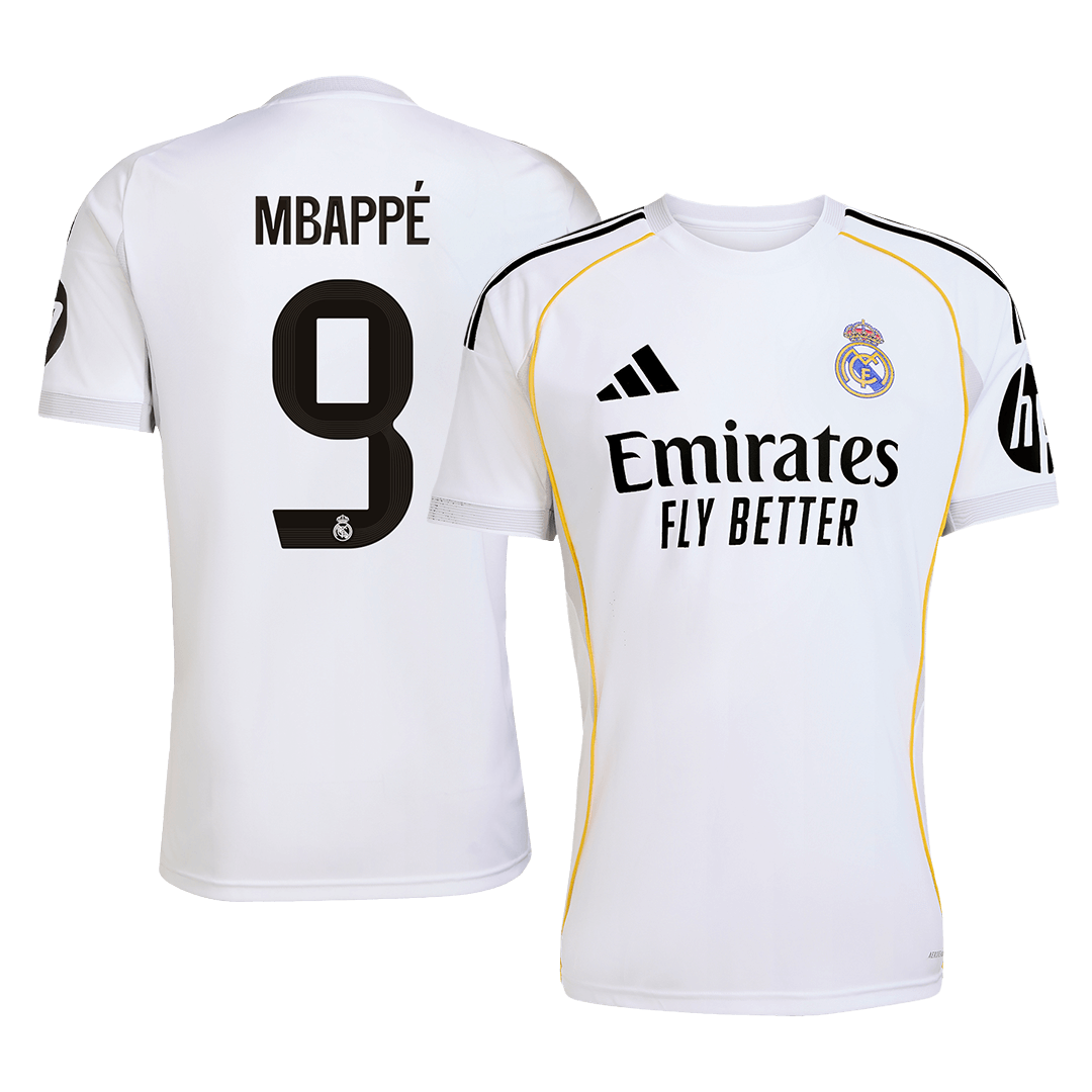 MBAPPÉ #9 Real Madrid Soccer Jersey Home Custom Shirt 2025/26 - bestsoccerstore