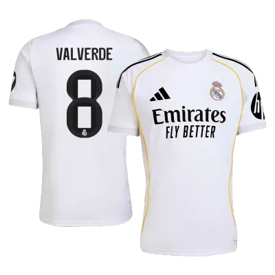VALVERDE #8 Real Madrid Soccer Jersey Home Custom Shirt 2025/26 - bestsoccerstore