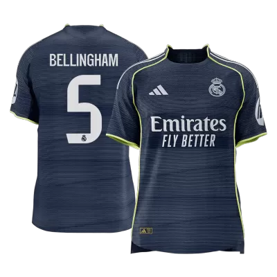Real Madrid BELLINGHAM #5 Away Custom Player Version Soccer Jersey 2025/26 - bestsoccerstore