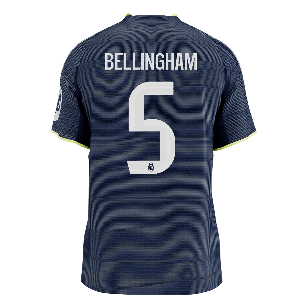 Real Madrid BELLINGHAM #5 Away Custom Player Version Soccer Jersey 2025/26 - bestsoccerstore