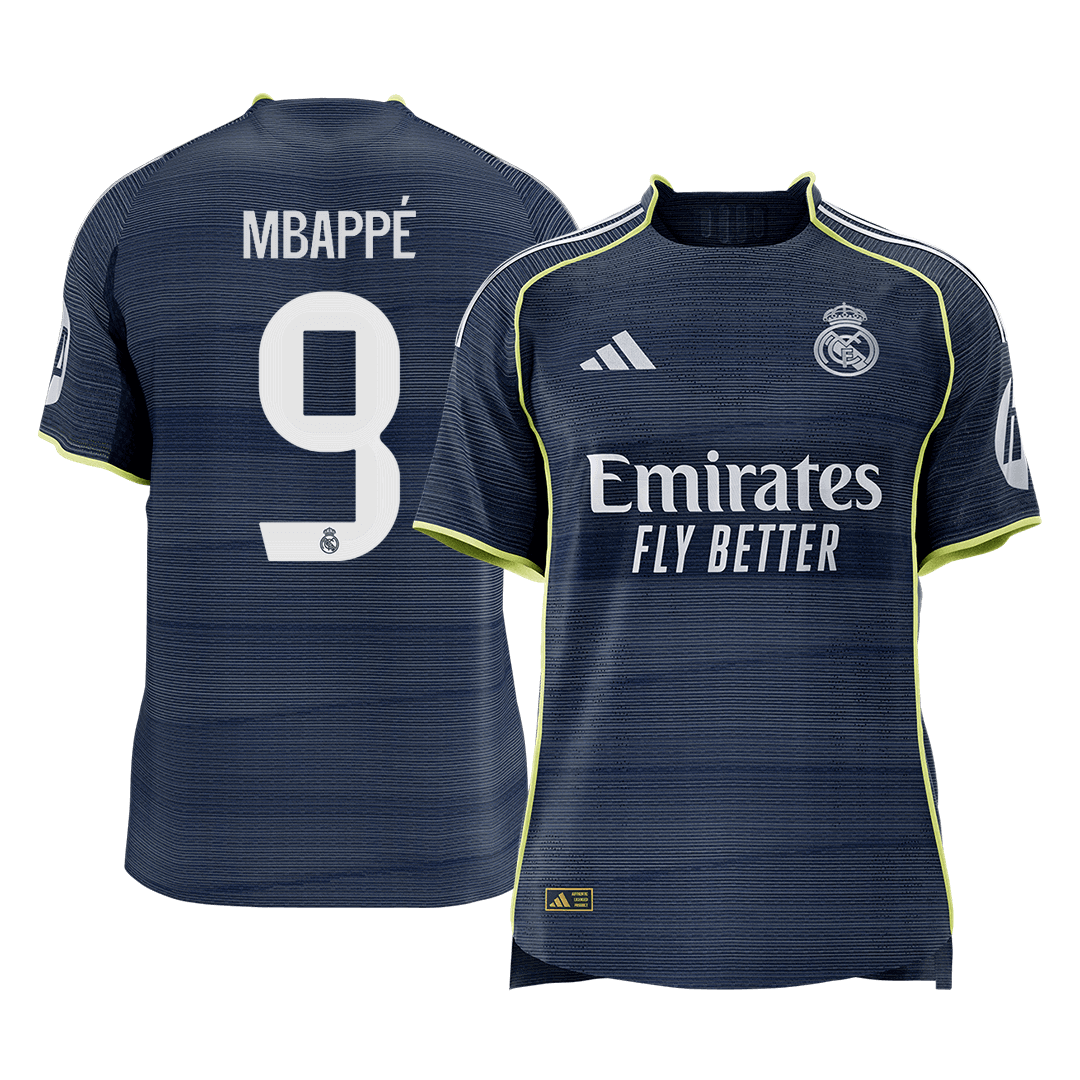 Real Madrid MBAPPÉ #9 Away Custom Player Version Soccer Jersey 2025/26 - bestsoccerstore