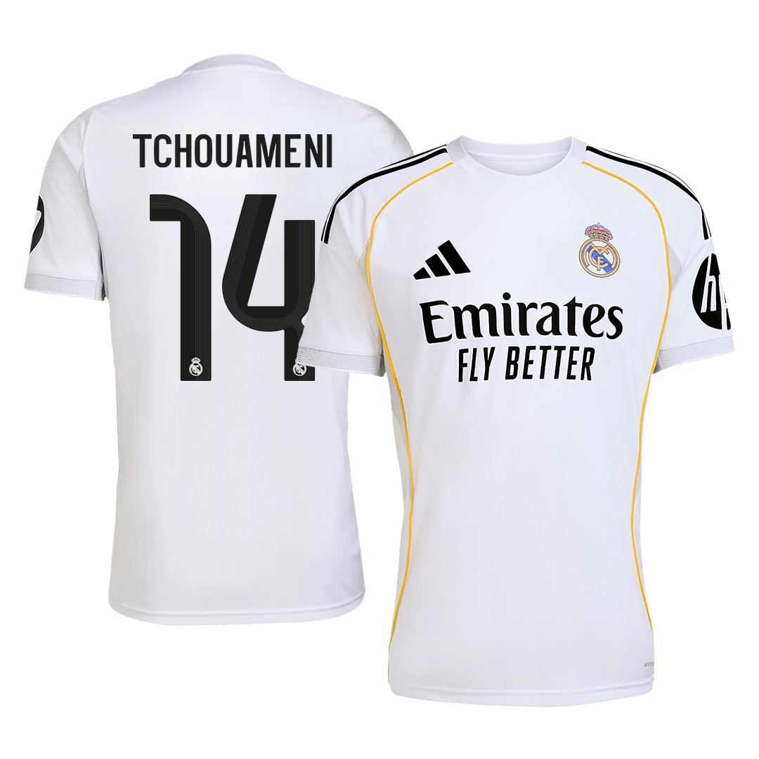 Real Madrid Jersey Custom TCHOUAMENI #14 Soccer Jersey Home 2025/26 - bestsoccerstore