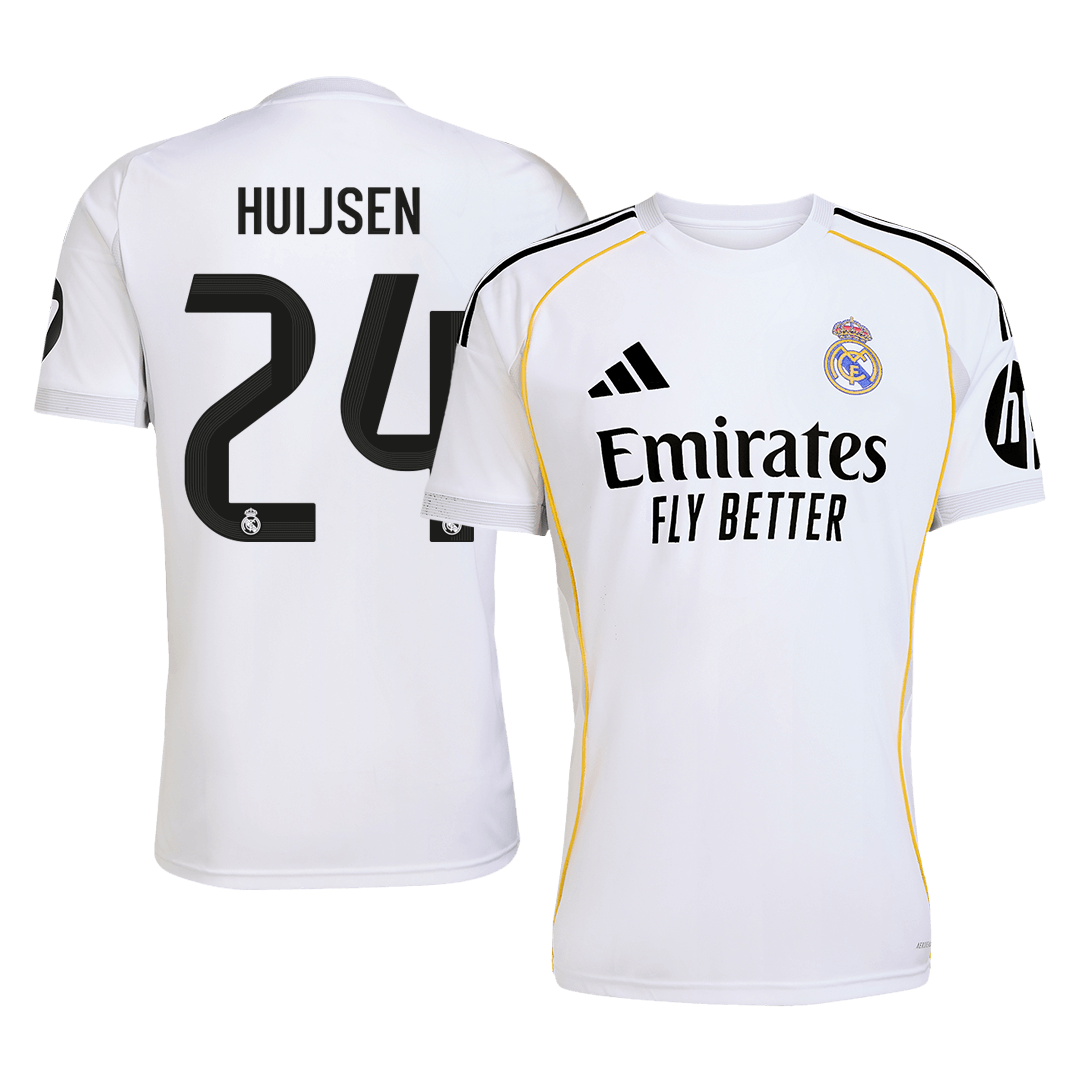 HUIJSEN #24 Real Madrid Soccer Jersey Home Custom Shirt 2025/26 - bestsoccerstore