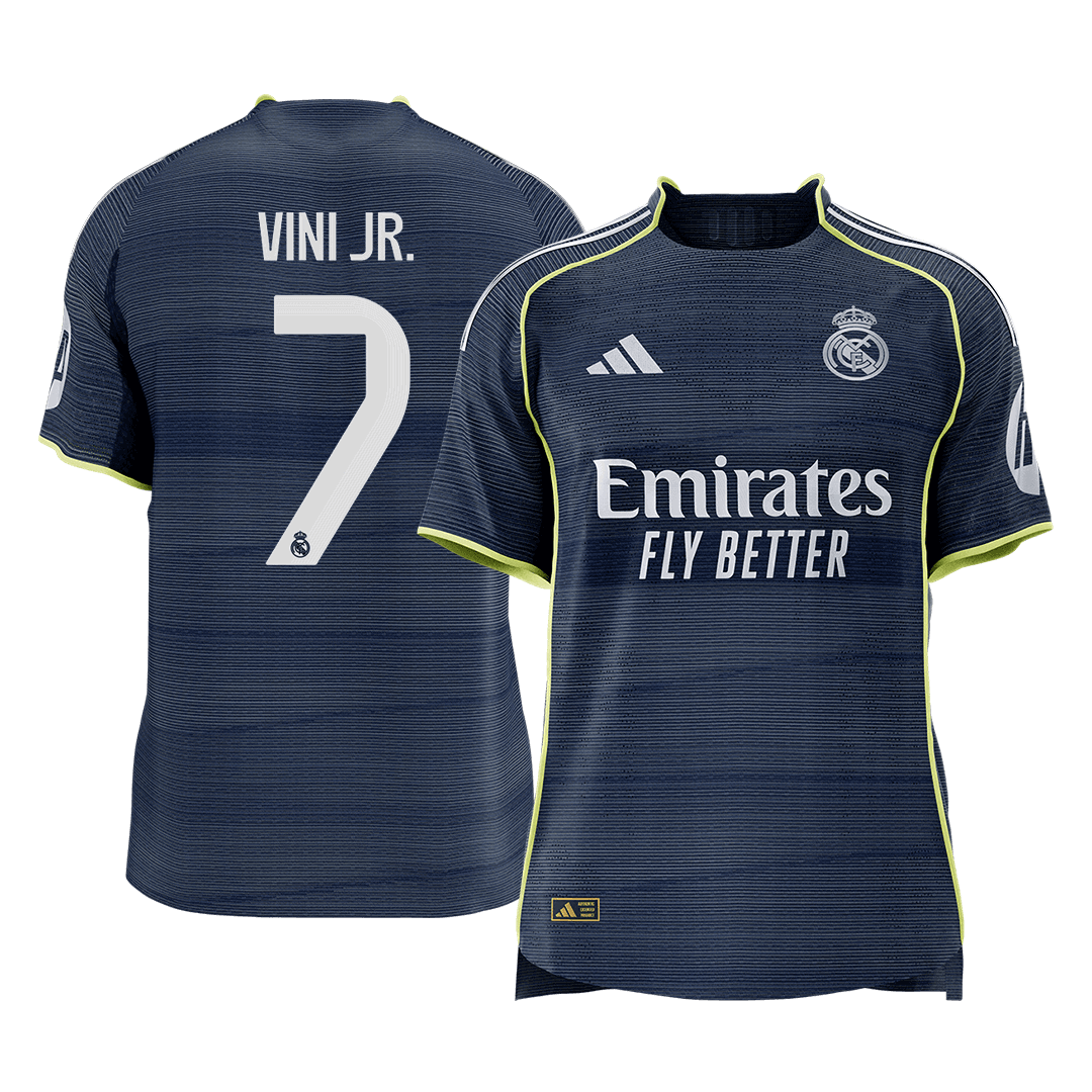Real Madrid VINI JR. #7 Away Custom Player Version Soccer Jersey 2025/26 - bestsoccerstore