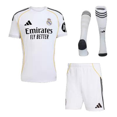 Real Madrid Home Custom Full Soccer Kit 2025/26 - bestsoccerstore