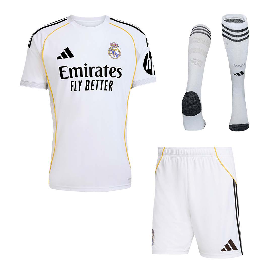 Real Madrid Home 2025/26 Custom Full Soccer Kit - bestsoccerstore