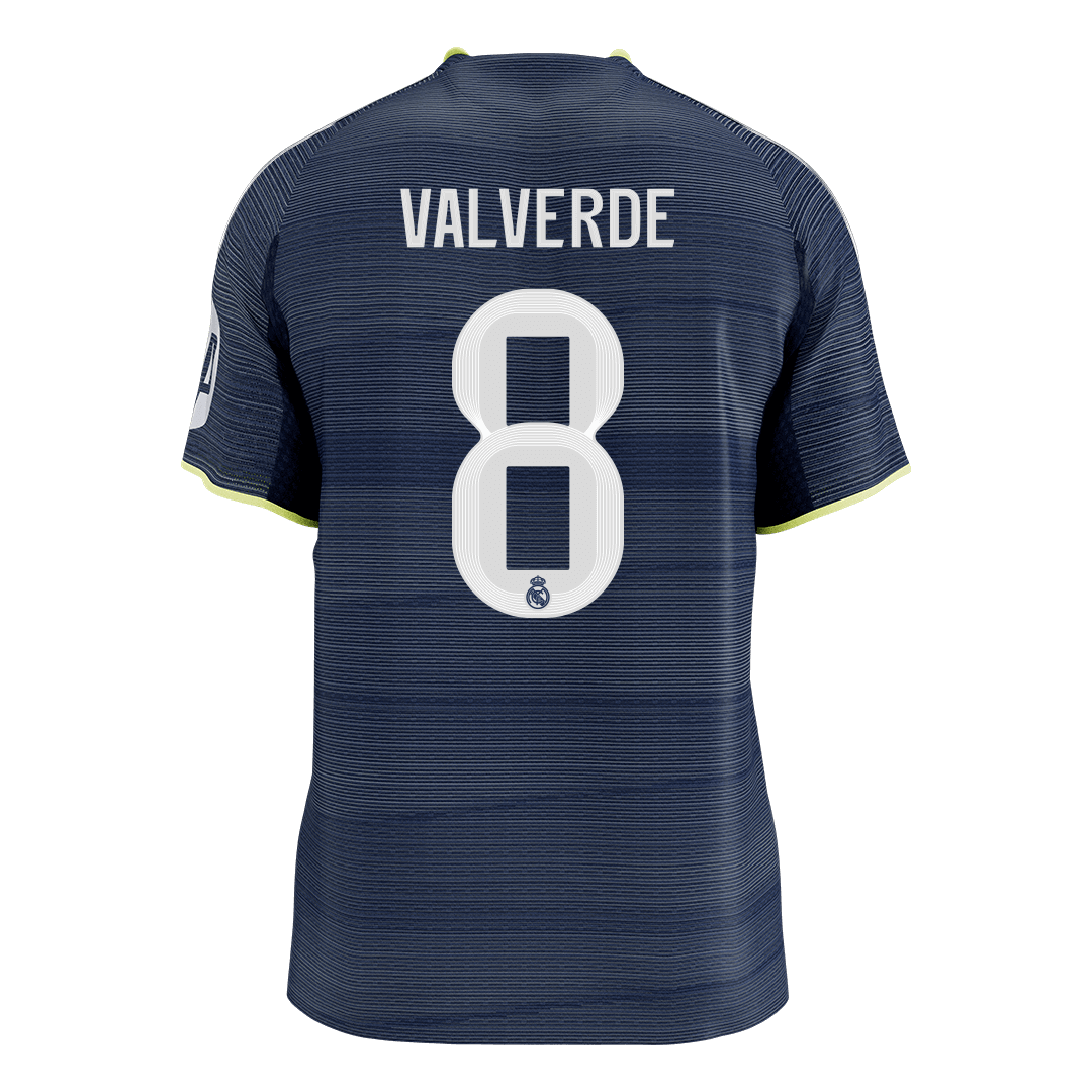Real Madrid VALVERDE #8 Away Custom Player Version Soccer Jersey 2025/26 - bestsoccerstore