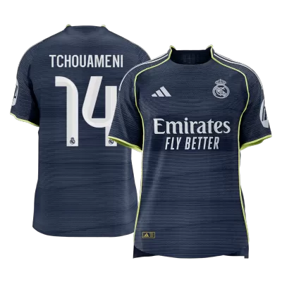 Real Madrid TCHOUAMENI #14 Away Custom Player Version Soccer Jersey 2025/26 - bestsoccerstore
