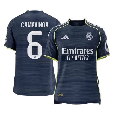 Real Madrid CAMAVINGA #6 Away Custom Player Version Soccer Jersey 2025/26 - bestsoccerstore