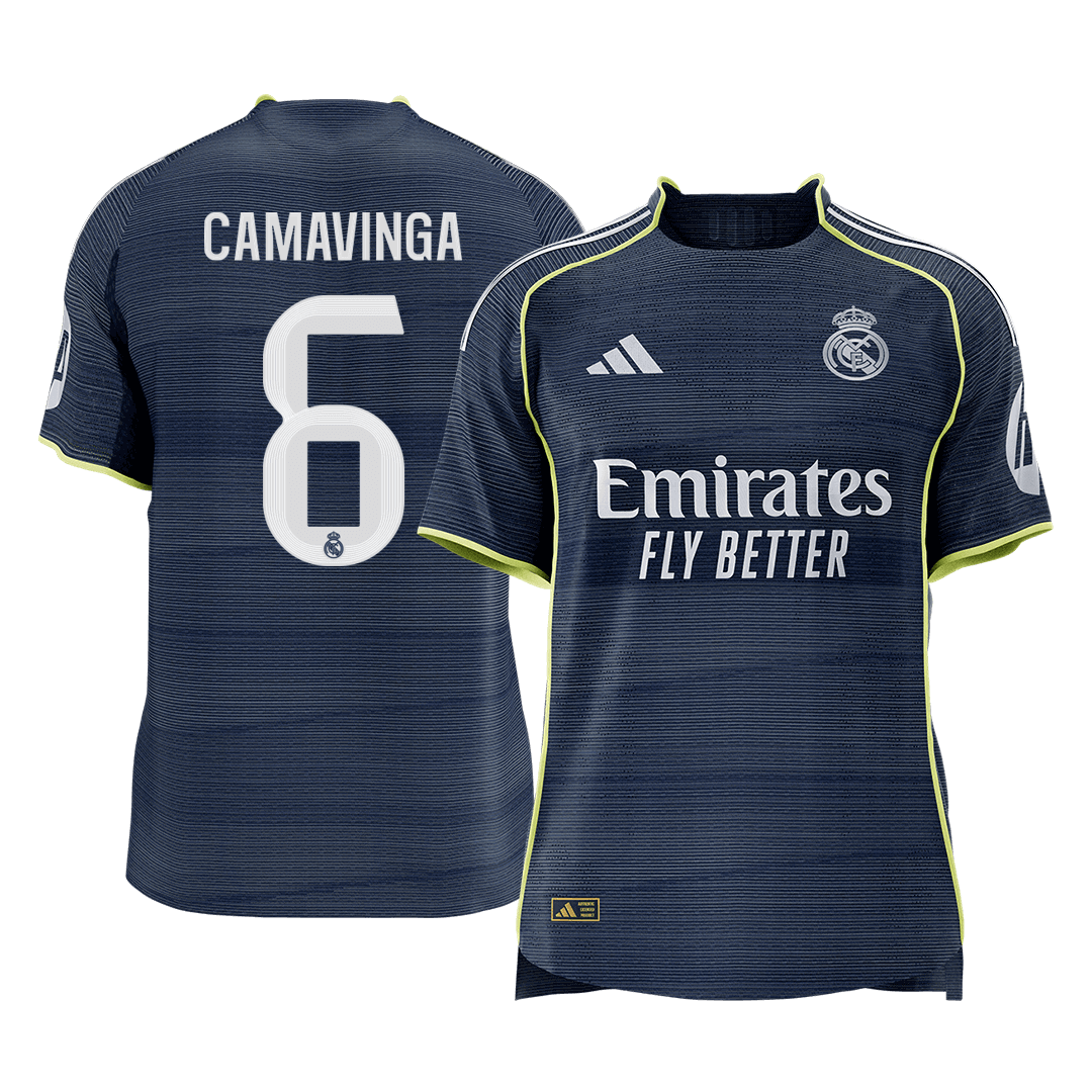Real Madrid CAMAVINGA #6 Away Custom Player Version Soccer Jersey 2025/26 - bestsoccerstore