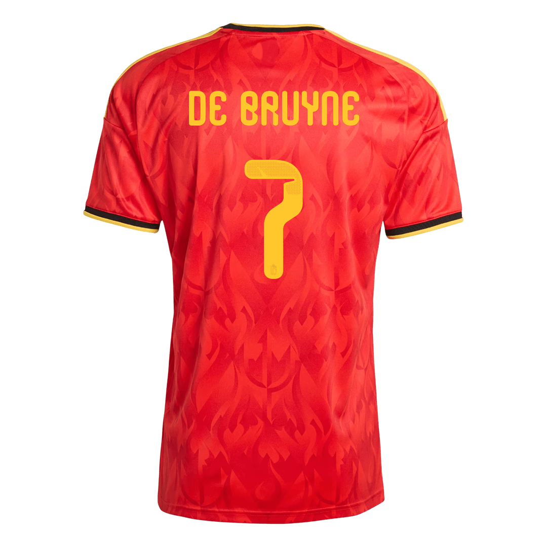 DE BRUYNE #7 Belgium Soccer Jersey Home Custom Shirt World Cup 2026 - bestsoccerstore