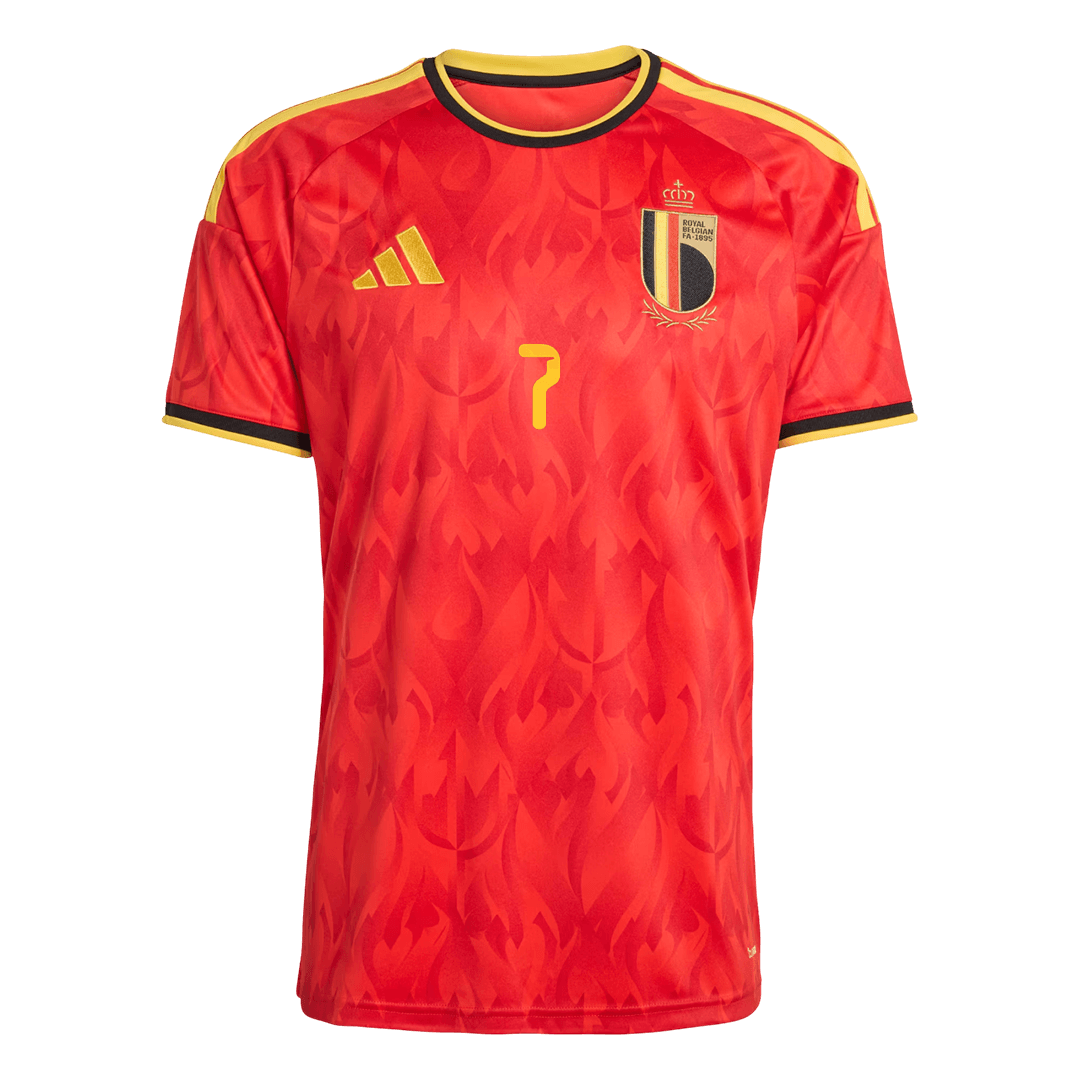 DE BRUYNE #7 Belgium Soccer Jersey Home Custom Shirt World Cup 2026