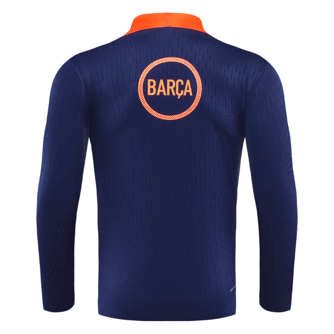 Kids Barcelona 1/4 Zipper Sweatshirt Soccer Training Kit 2025/26 - bestsoccerstore