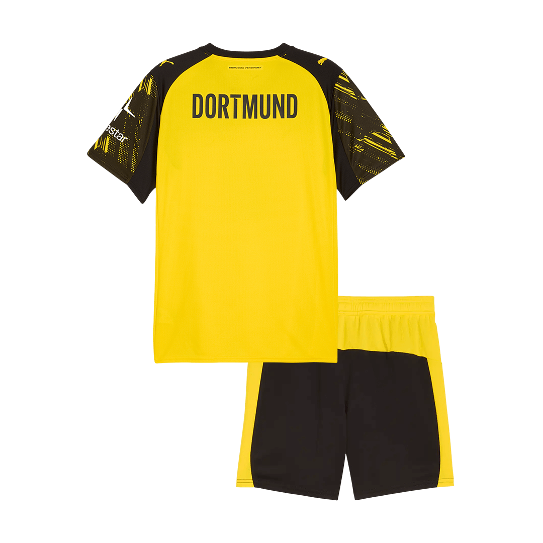 Kids Borussia Dortmund Home Custom Soccer Kits 2025/26 - bestsoccerstore