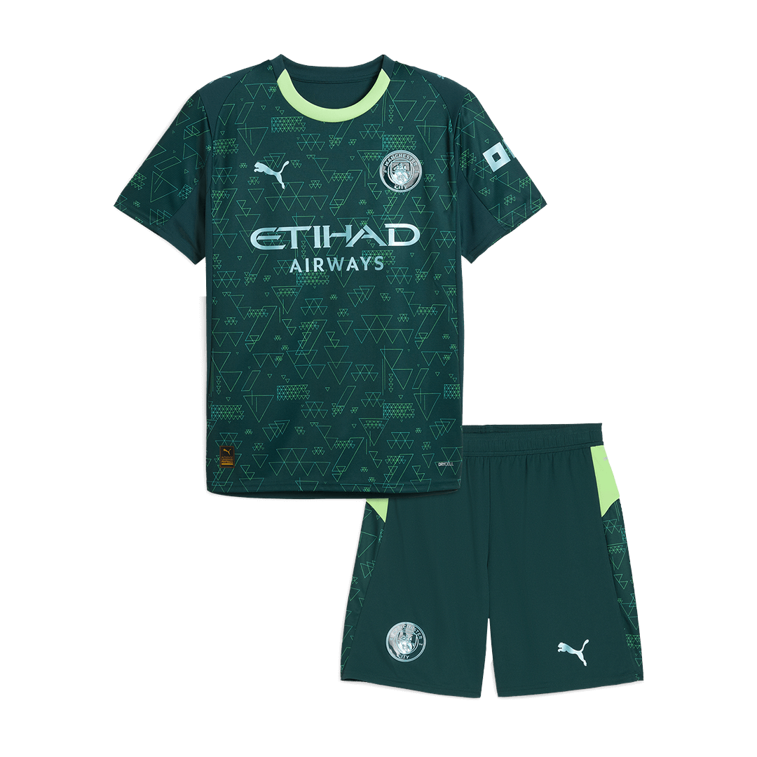Kids Manchester City Custom Soccer Kits 2025/26 - bestsoccerstore