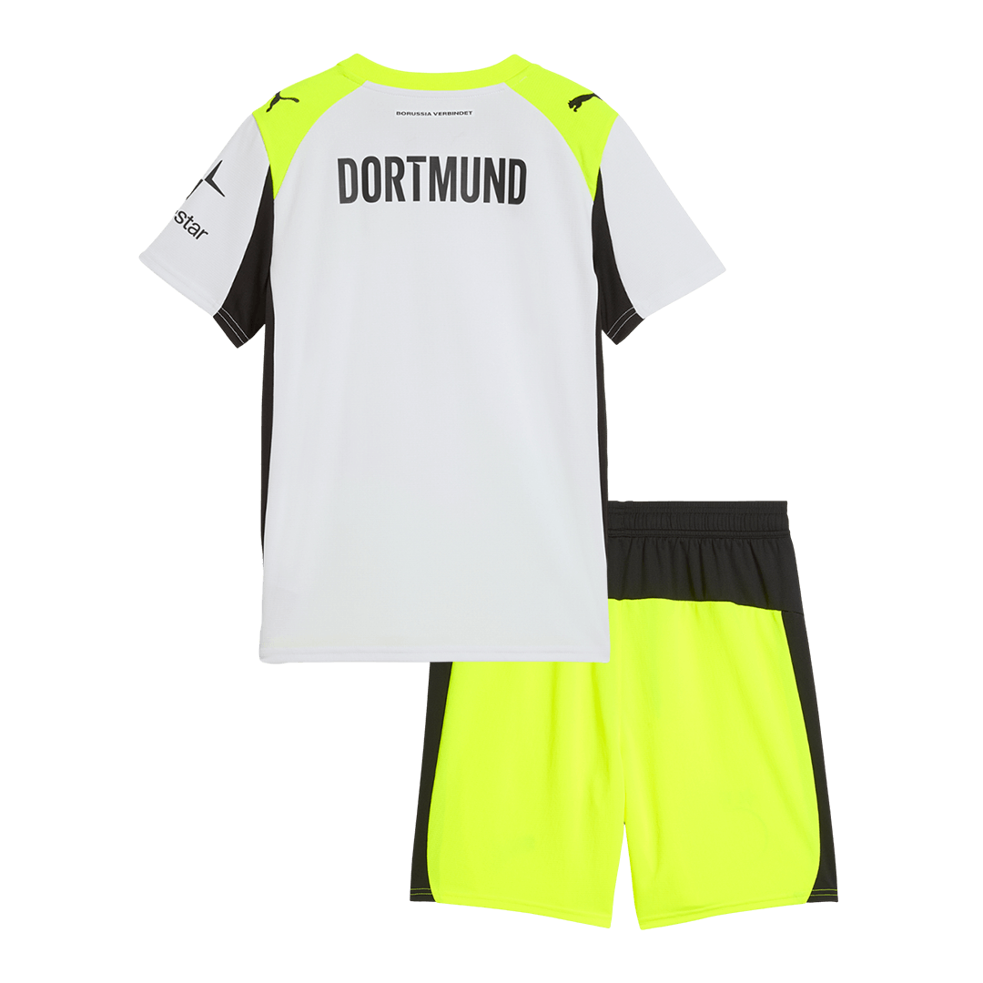 Kids Borussia Dortmund Away Custom Soccer Kits 2025/26