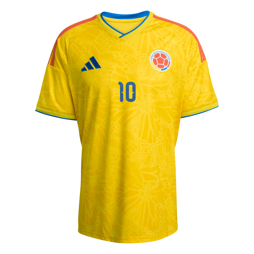 JAMES #10 Colombia Soccer Jersey Home Custom Shirt World Cup 2026 - bestsoccerstore