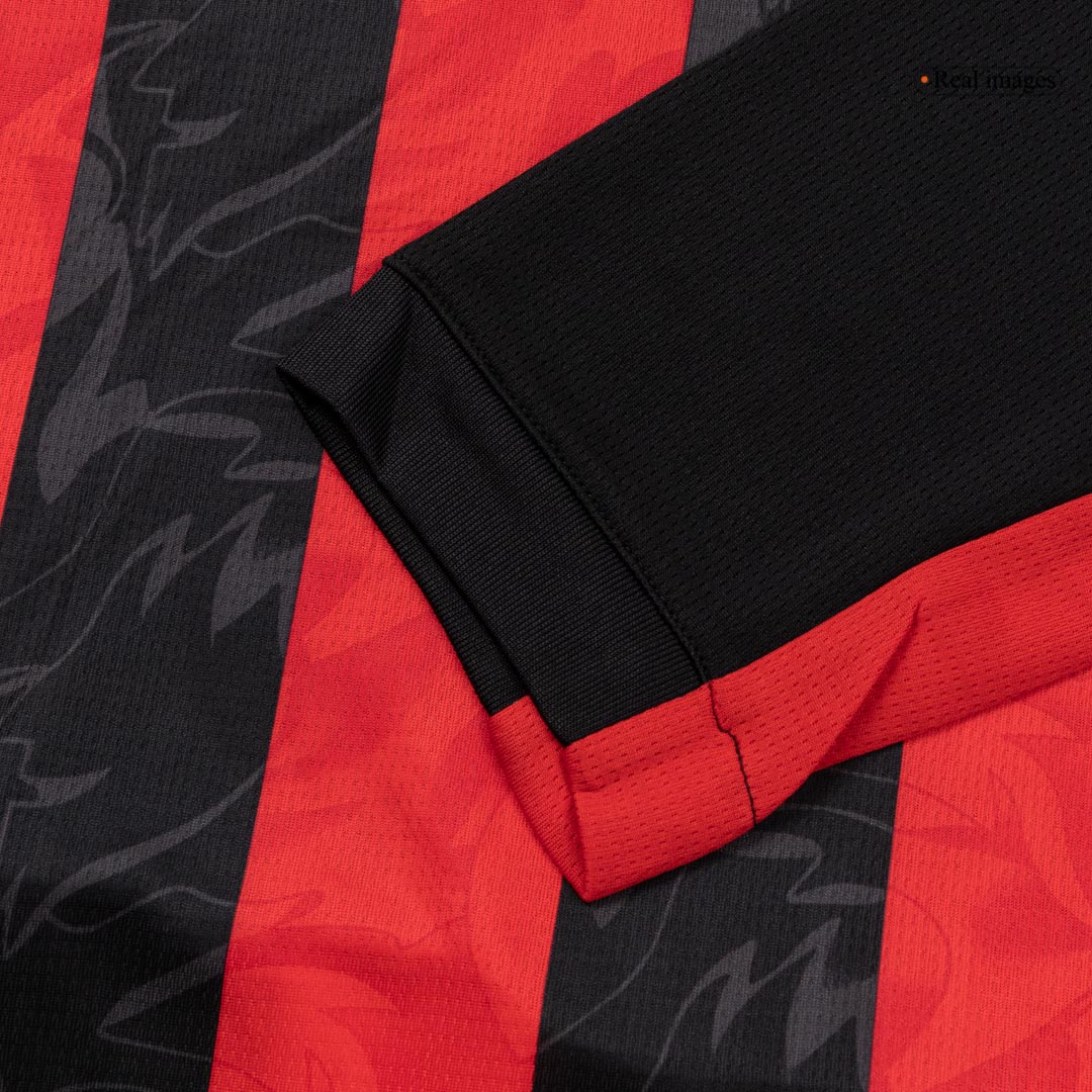 [Free]AC Milan Long Sleeve Jersey Home Football Shirt 2025/26 - bestsoccerstore