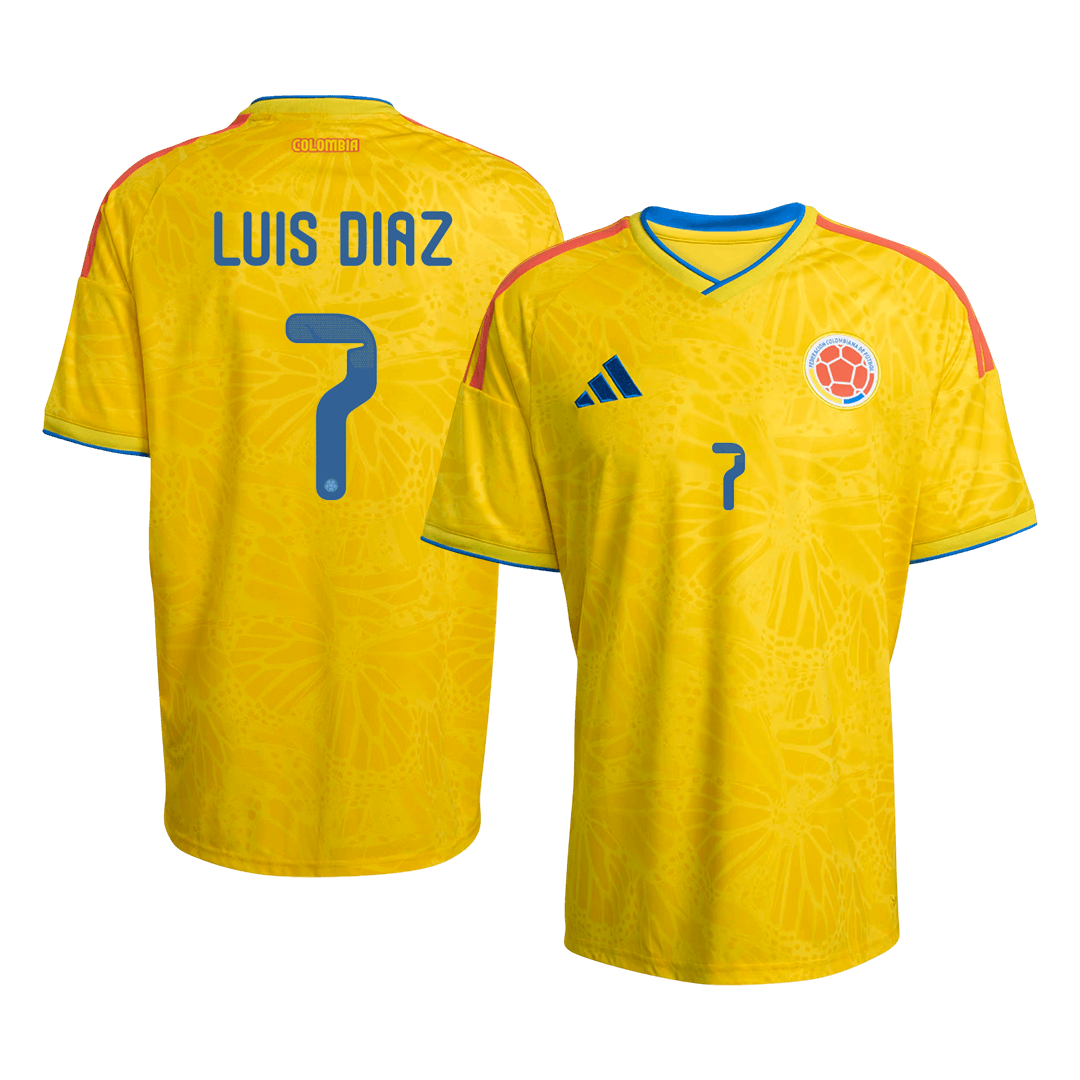 LUIS DíAZ #7 Colombia Soccer Jersey Home Custom Shirt World Cup 2026 - bestsoccerstore