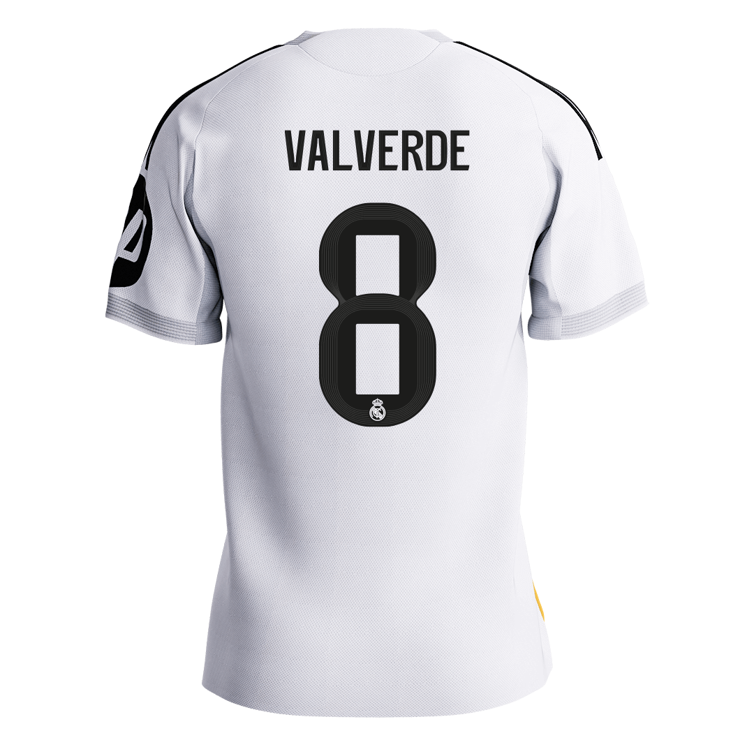 Real Madrid VALVERDE #8 Home Custom Player Version Soccer Jersey 2025/26 - bestsoccerstore