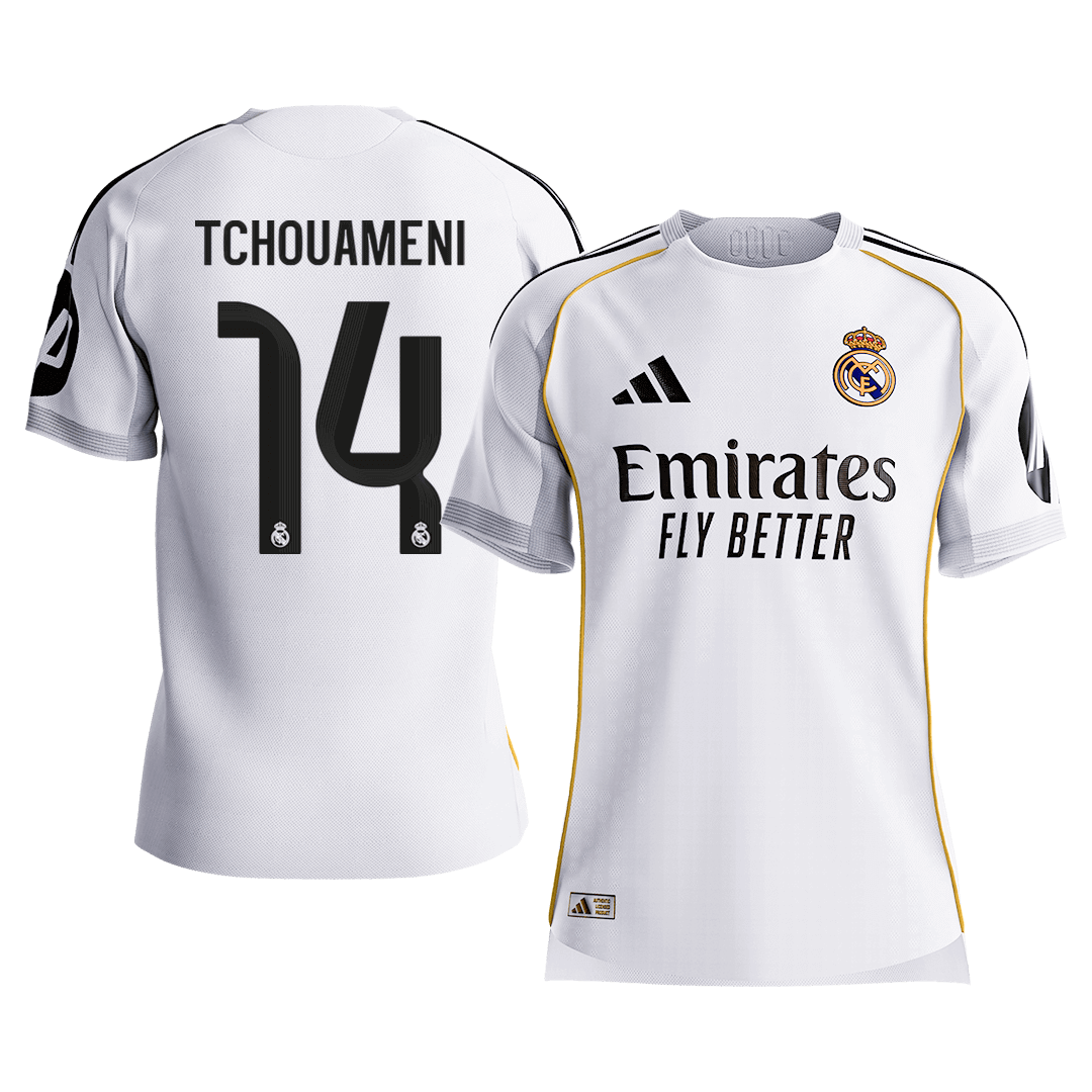 Real Madrid TCHOUAMENI #14 Home Custom Player Version Soccer Jersey 2025/26 - bestsoccerstore