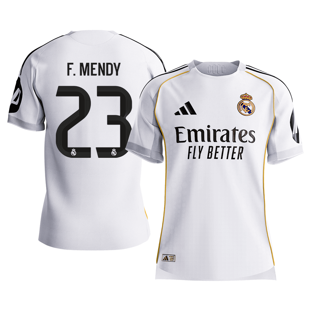 Real Madrid F.MENDY #23 Home Custom Player Version Soccer Jersey 2025/26 - bestsoccerstore