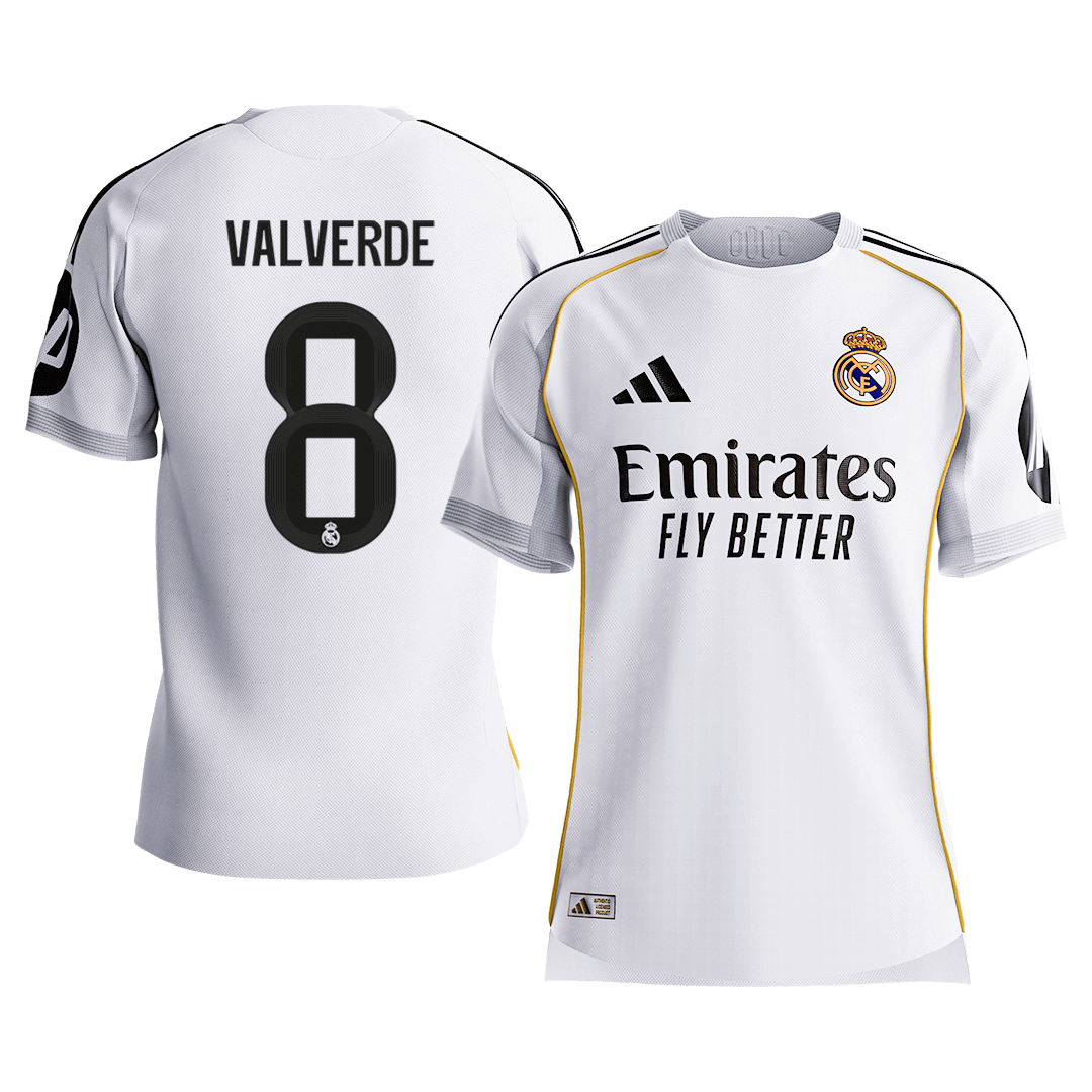 Real Madrid VALVERDE #8 Home Custom Player Version Soccer Jersey 2025/26 - bestsoccerstore