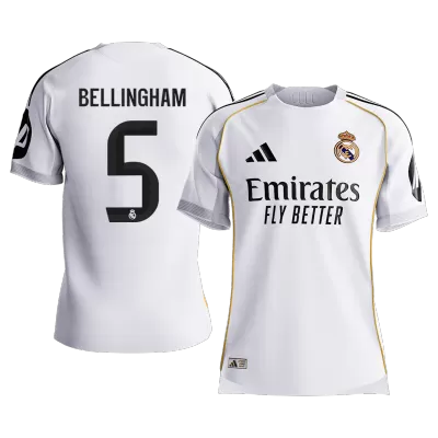 Real Madrid BELLINGHAM #5 Home Custom Player Version Soccer Jersey 2025/26 - bestsoccerstore