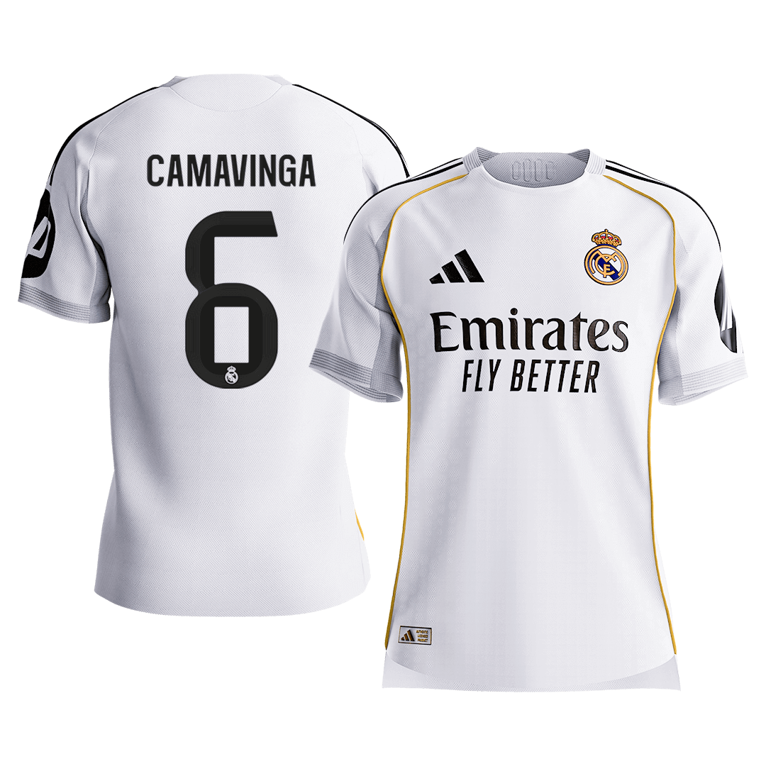 Real Madrid CAMAVINGA #6 Home Custom Player Version Soccer Jersey 2025/26 - bestsoccerstore