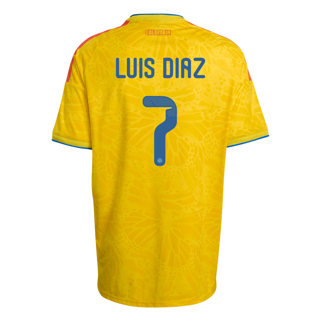 LUIS DíAZ #7 Colombia Soccer Jersey Home Custom Shirt World Cup 2026