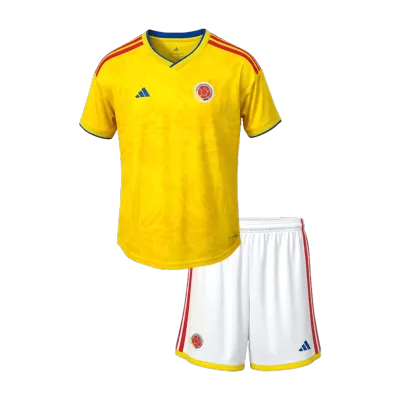 Kids Colombia Custom Home Soccer Kits World Cup 2026 - bestsoccerstore